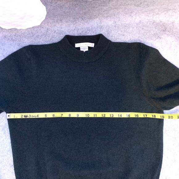 The Limited Dark Green Lambswool Angora Long Sleeve Sweater, Gold Buttons Size M - Picture 9 of 9